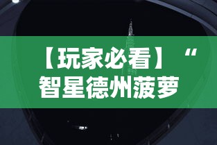 【玩家必看】“智星德州菠萝透视插件工具”真实开挂技巧分享
