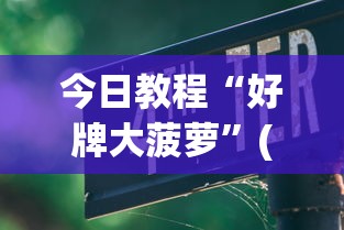 今日教程“好牌大菠萝	”(透视挂)辅助透视教程
